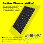 Sunmax Brand High Voltage Solar Modules