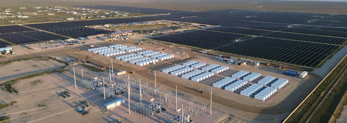 Solar panels with sunset