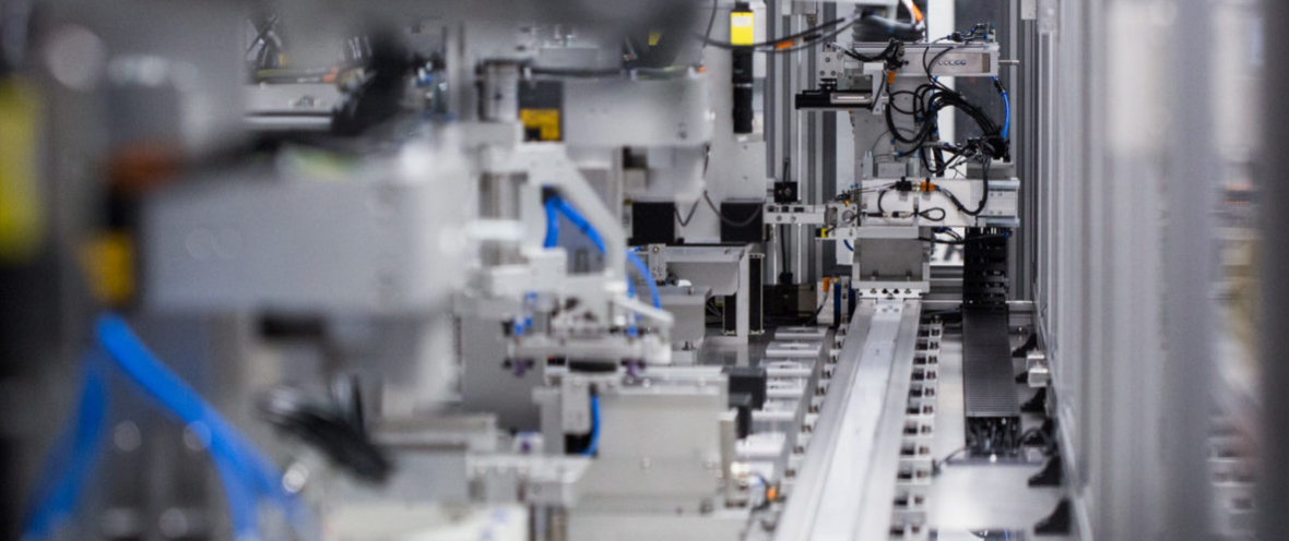 Lithium battery cells in manufacturing