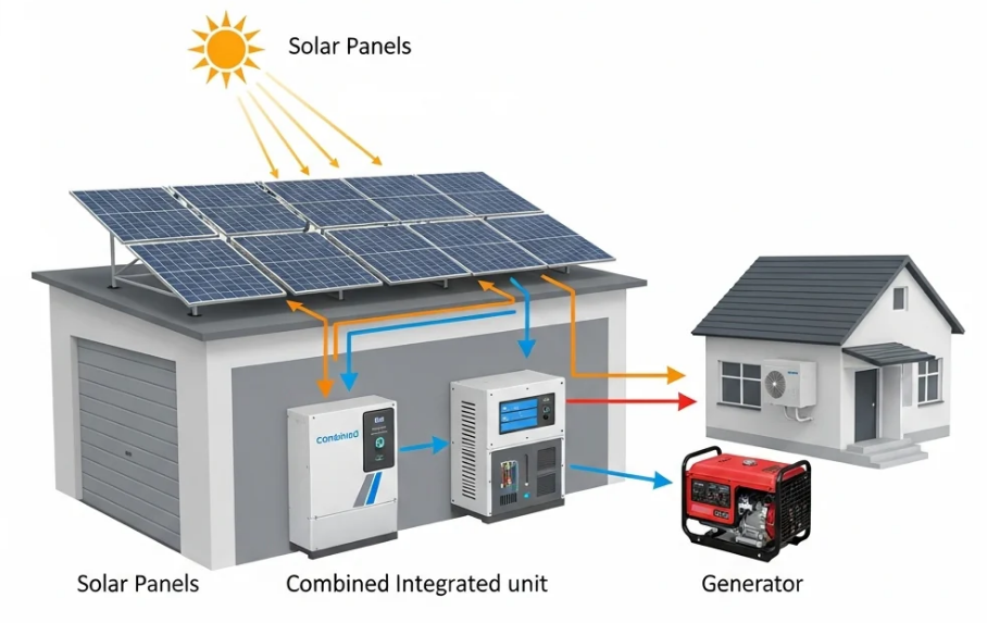 Modern residential solar panel installation on a rooftop