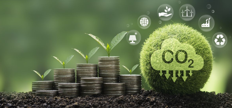 Sunset over wind turbines