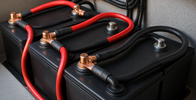 Battery cables and electrical connections in a modern power system