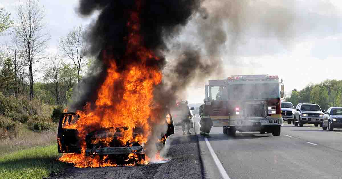 Firefighters responding to an emergency