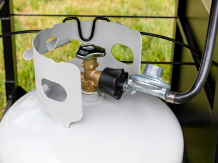 Propane tanks stored properly