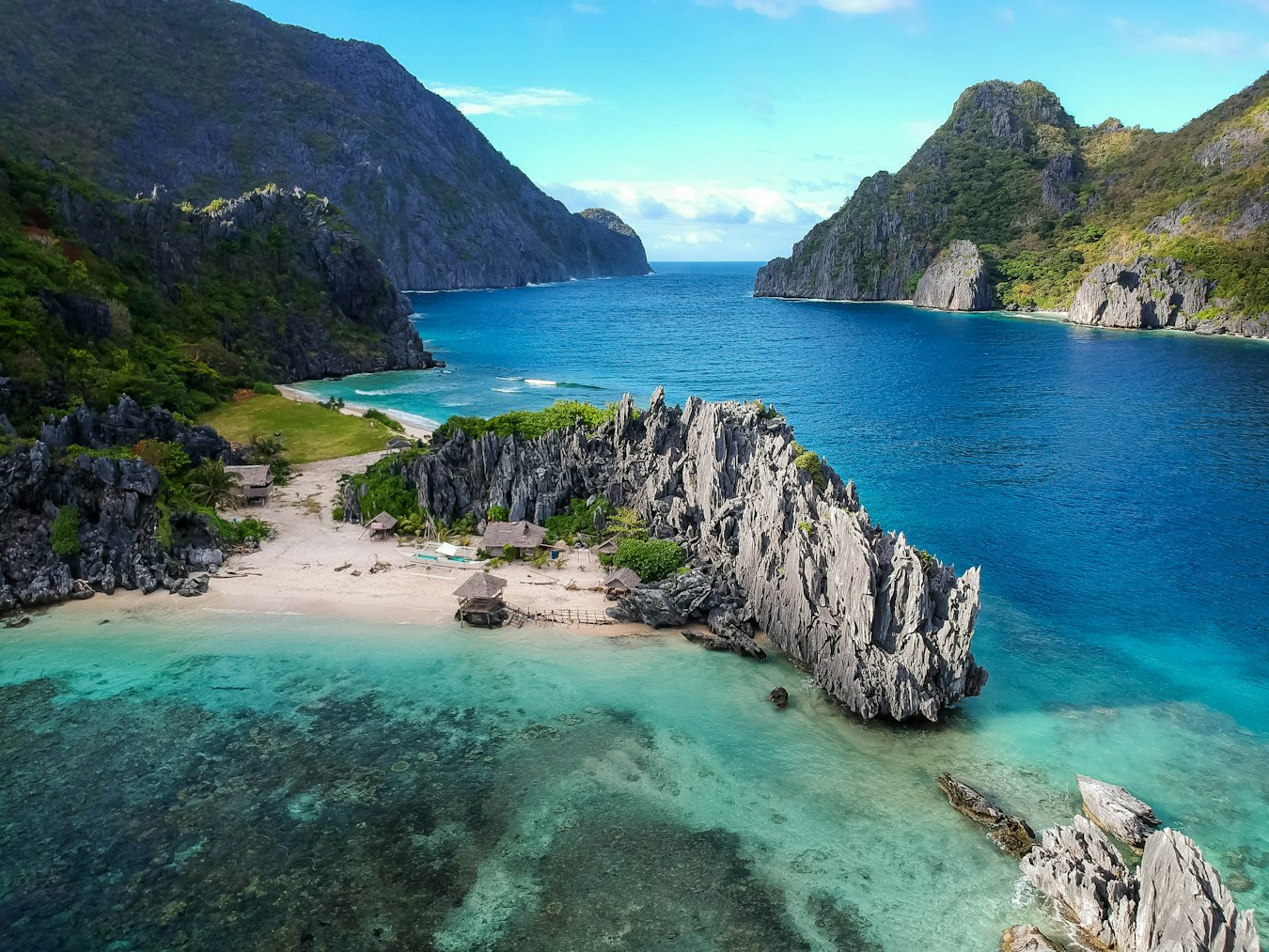 Remote island community in Southeast Asia
