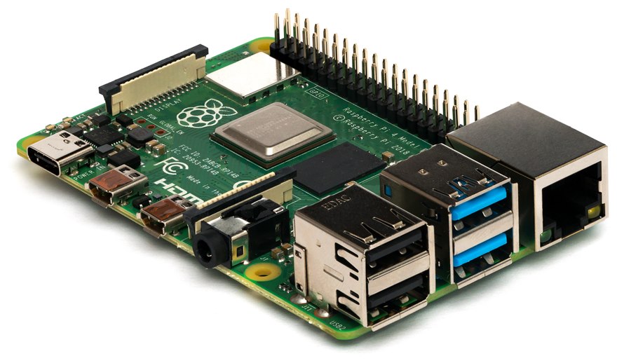 A single-board computer built around an application processor at its center, with the power components that feed it on the same board.