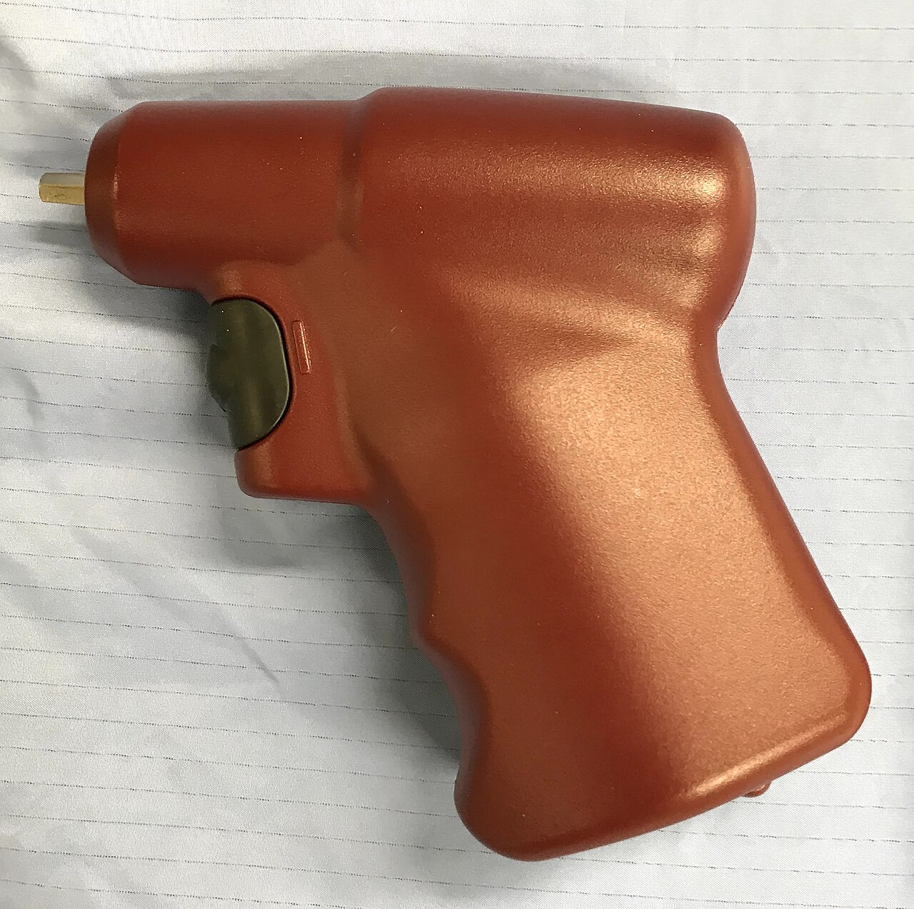 An intraosseous driver, a hand-held device that places a needle into bone
