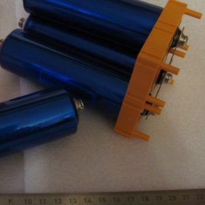Cylindrical LiFePO4 cells with a holder detail