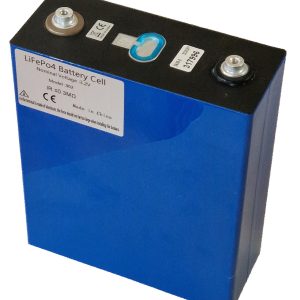 3.2V prismatic LiFePO4 battery cell with aluminum shell and M6 stud terminals